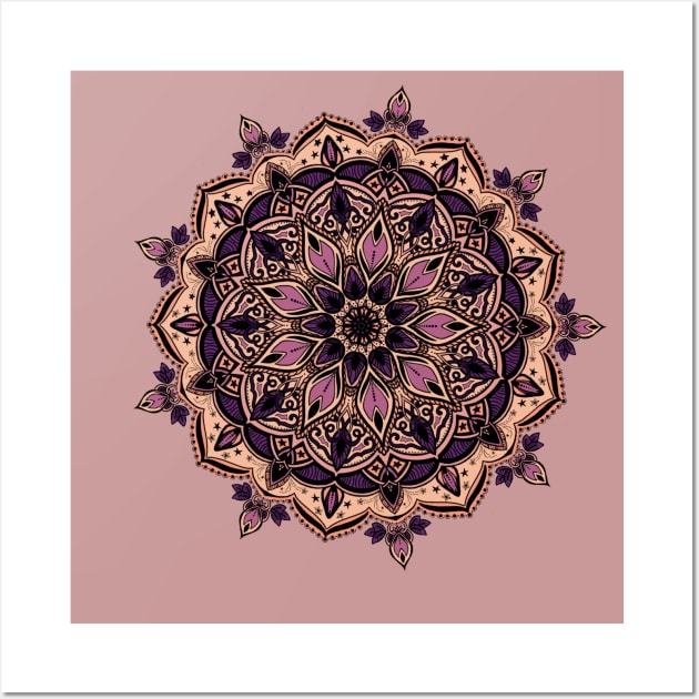 Mandala sandy plum Wall Art by Klumbsykay